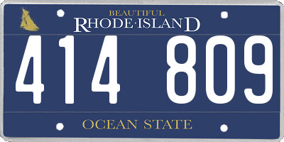 RI license plate 414809