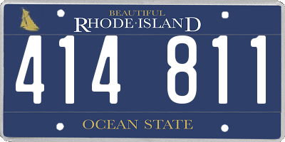 RI license plate 414811
