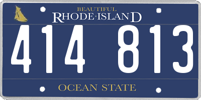 RI license plate 414813