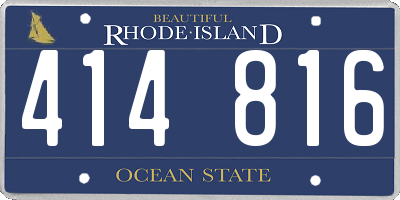 RI license plate 414816
