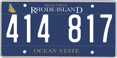 RI license plate 414817