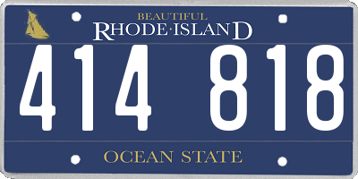 RI license plate 414818