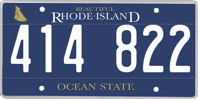 RI license plate 414822
