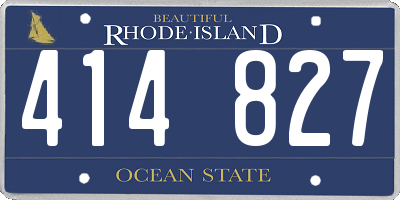 RI license plate 414827