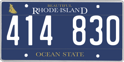 RI license plate 414830