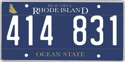 RI license plate 414831