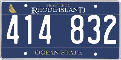 RI license plate 414832
