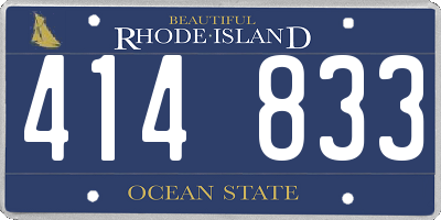 RI license plate 414833