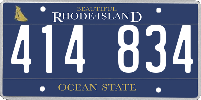 RI license plate 414834
