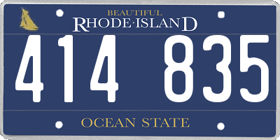 RI license plate 414835