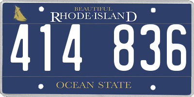 RI license plate 414836
