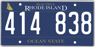 RI license plate 414838