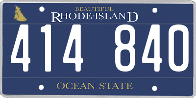 RI license plate 414840