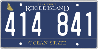 RI license plate 414841