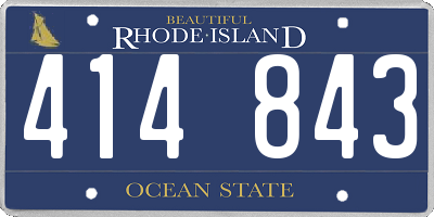 RI license plate 414843