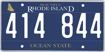 RI license plate 414844
