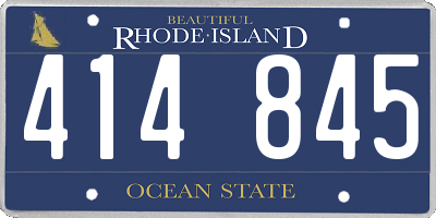 RI license plate 414845