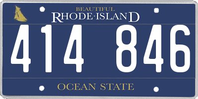 RI license plate 414846