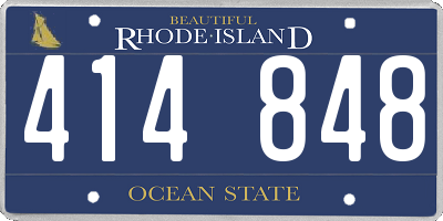 RI license plate 414848