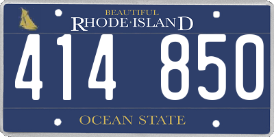 RI license plate 414850