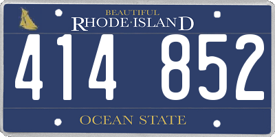 RI license plate 414852