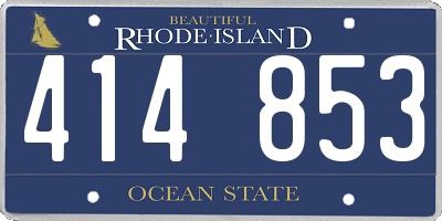 RI license plate 414853