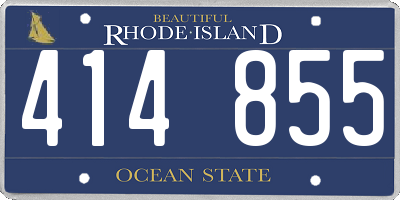 RI license plate 414855