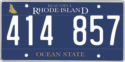 RI license plate 414857