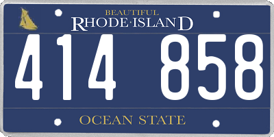 RI license plate 414858