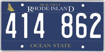 RI license plate 414862