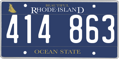 RI license plate 414863