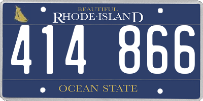 RI license plate 414866