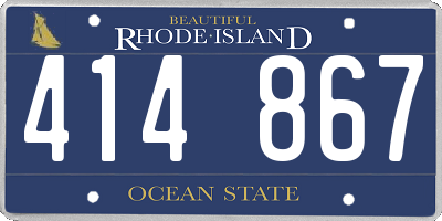 RI license plate 414867
