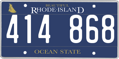 RI license plate 414868