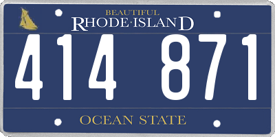 RI license plate 414871