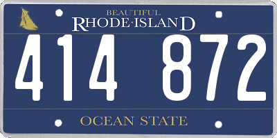 RI license plate 414872