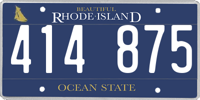 RI license plate 414875