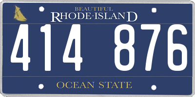 RI license plate 414876
