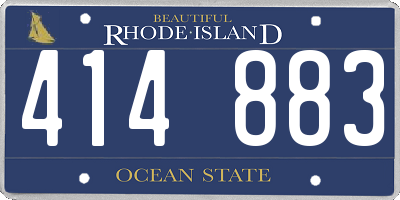 RI license plate 414883