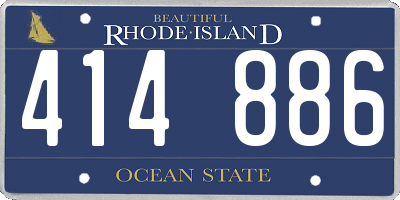 RI license plate 414886