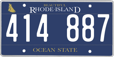 RI license plate 414887