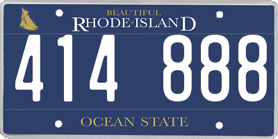 RI license plate 414888
