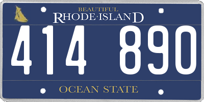 RI license plate 414890