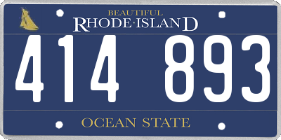 RI license plate 414893
