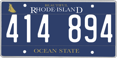 RI license plate 414894