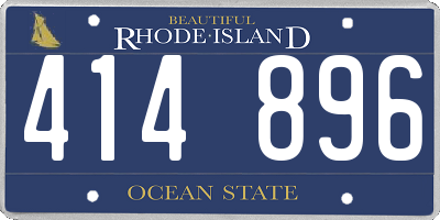 RI license plate 414896