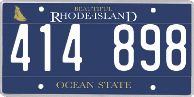 RI license plate 414898
