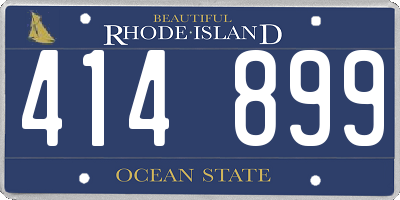 RI license plate 414899