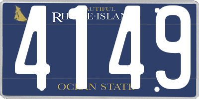RI license plate 4149