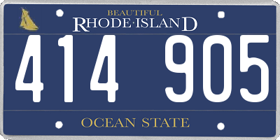 RI license plate 414905